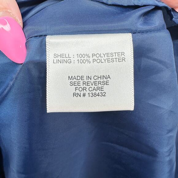 ModCloth Fiore Your Entertainment Flora Navy Blue Floral Cold Shoulder Dress Lg - Picture 13 of 16